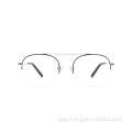 Japanese Custom Eyeglasses New Design Men Metal Half Frame Optical Glasses